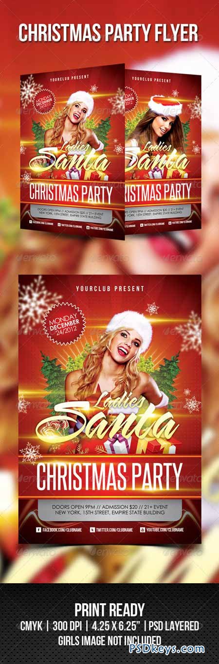 Christmas Party Flyer Template 3344323