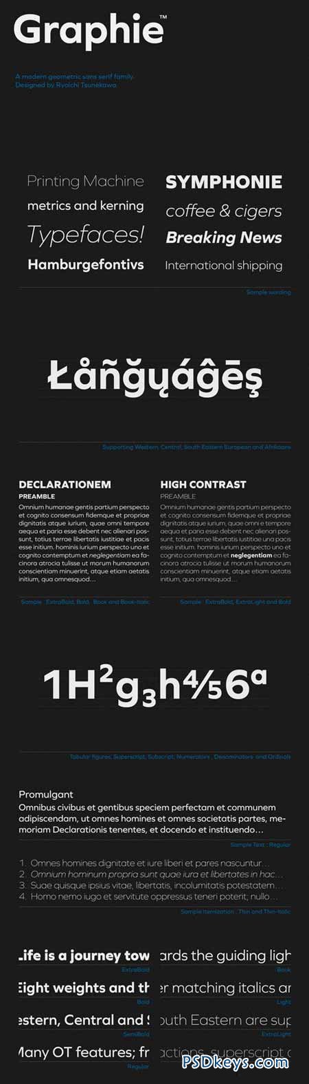 Graphie Font Family - 16 Fonts for $300