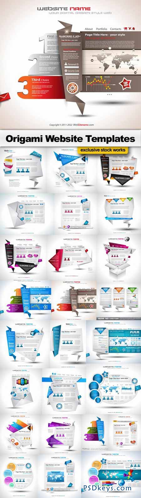 Origami Website Templates - 25xEPS