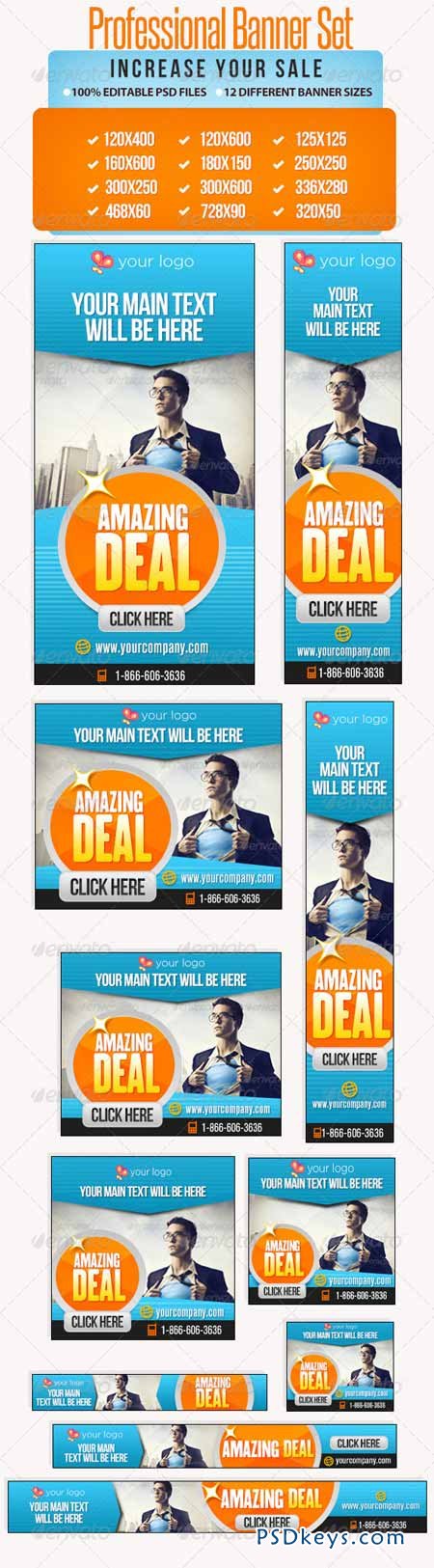 Professional Banner Set with Animation - 12 sizes 5011663