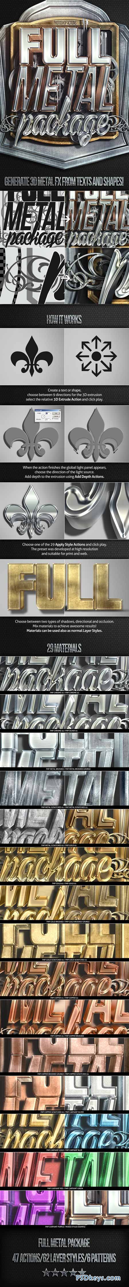 Full Metal Package 3D - Photoshop Actions 7947591