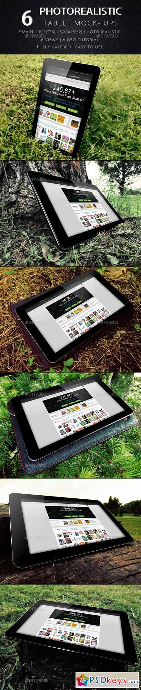 PhotoRealistic Tablet In Nature Mock Up 7950089