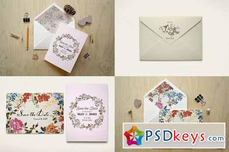 5x7 Card Envelope Objects Mock Up 123068