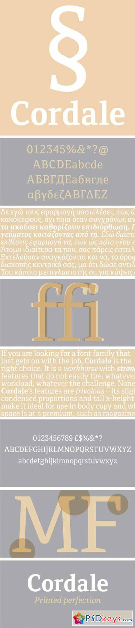 Cordale Font Family - 4 Fonts for $270