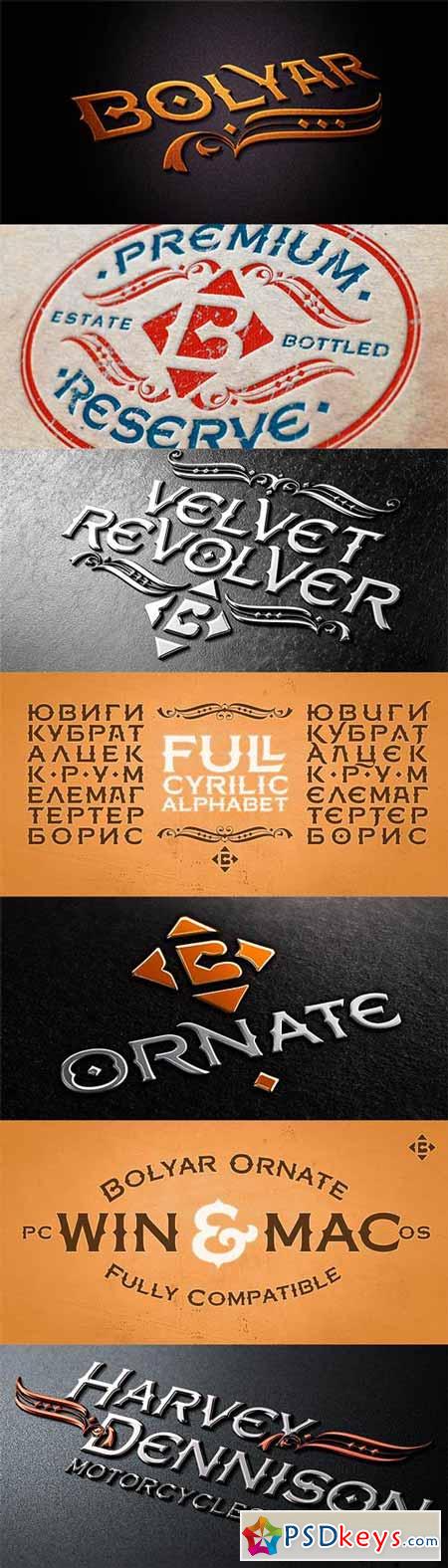 FM Bolyar Ornate Font for $29