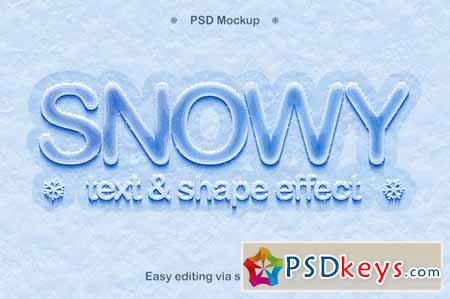 Snowy style effect in Photoshop 125450