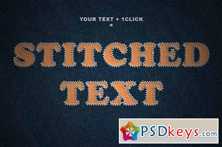 Stiched text action 125921
