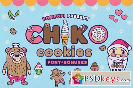 Chiko Cookies Typeface + Cute Bonus 125225