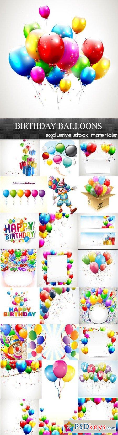 Birthday Balloons Collection 25xEPS, AI