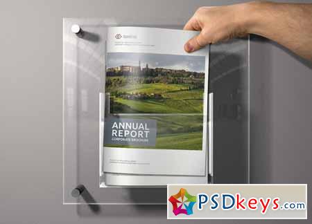 Annual Report Sharp InDesign Templat 100559