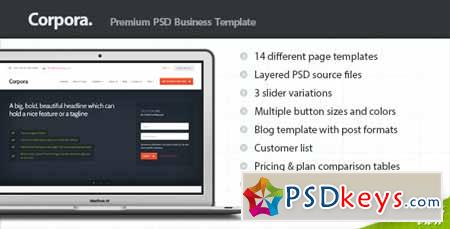 Corpora - Premium Business PSD Template 3826644