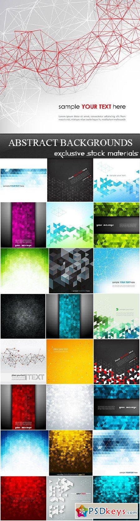Abstract Backgrounds Vector Set, 25xEPS