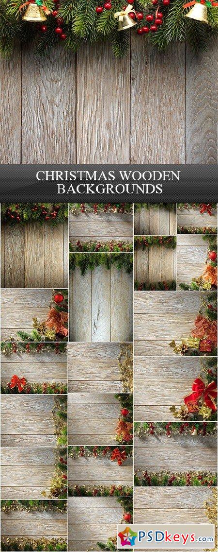Christmas Wooden Backgrounds 30xUHQ JPEG