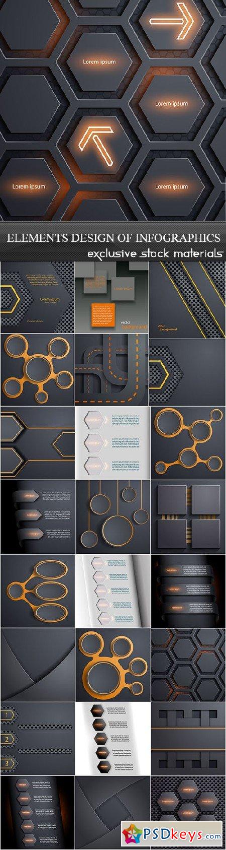 Elements Design of Infographics 25xEPS