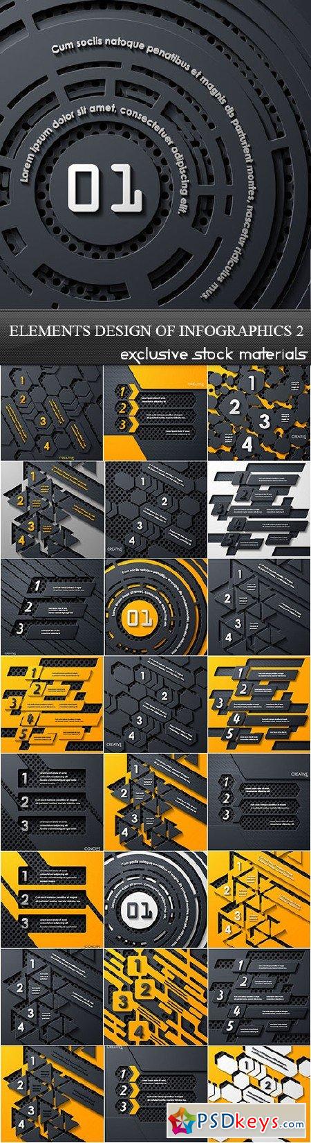 Elements Design of Infographics 2 25xEPS