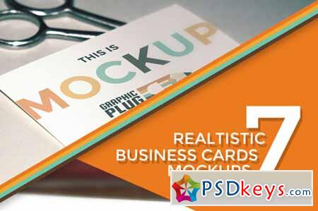 7 Realistic Business Cards Mockups 130074