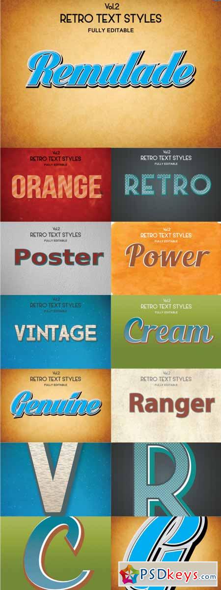 Vintage Retro Text Styles .Ai Vol2 49441