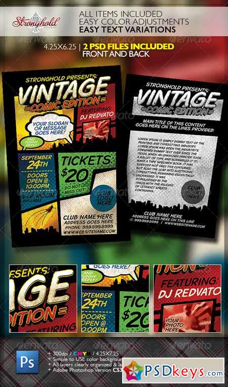 Vintage Comic Book Event Flyer Template 6833173