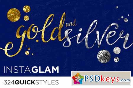 Gold Foil + Silver InstaGlam Styles 94828