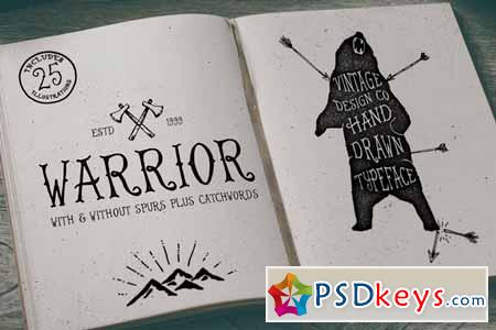 Warrior - Hand Drawn Typeface 69937
