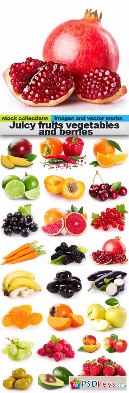Juicy fruits vegetables and berries 25xUHQ JPEG