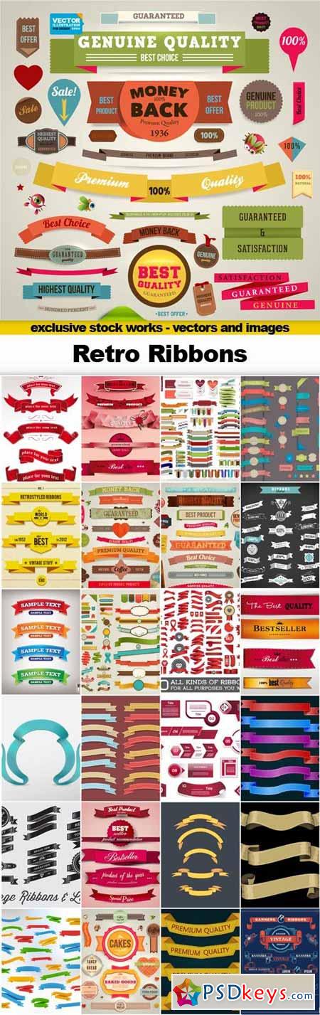 Retro Ribbons - 25xEPS