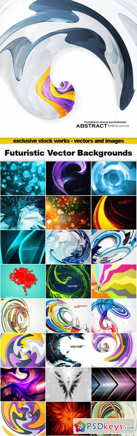 Futuristic Vector Backgrounds - 25xEPS