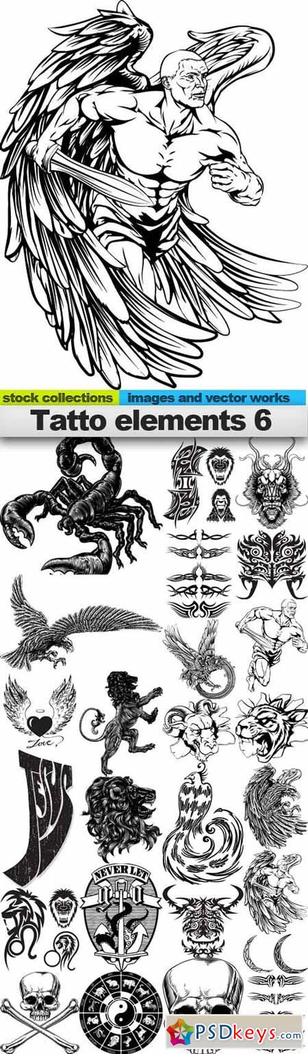 Tatto elements 6 25xEPS
