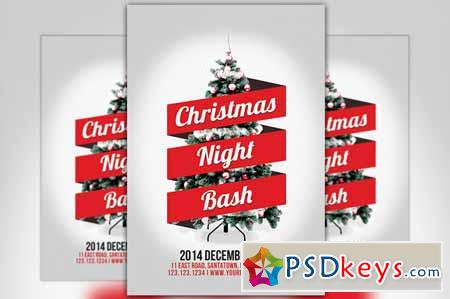 Minimal Christmas Night Bash Flyer 125824
