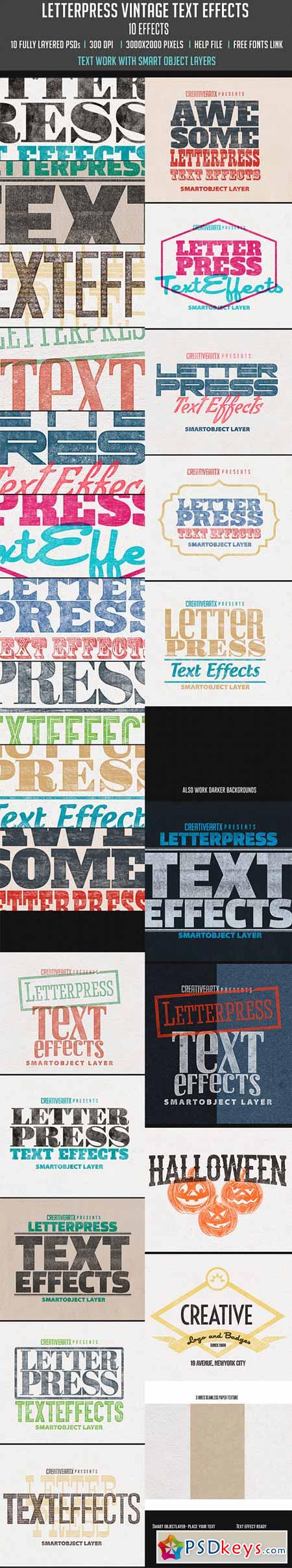 Letterpress Vintage Text Effects 9749142