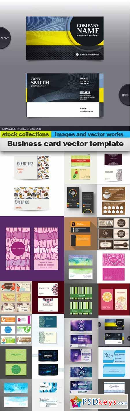 Business card vector template 25 x EPS