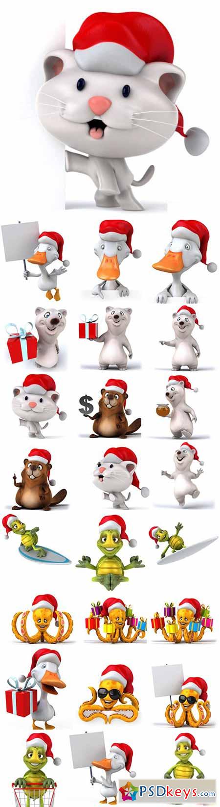 Funny Christmas Animals 25xJPG