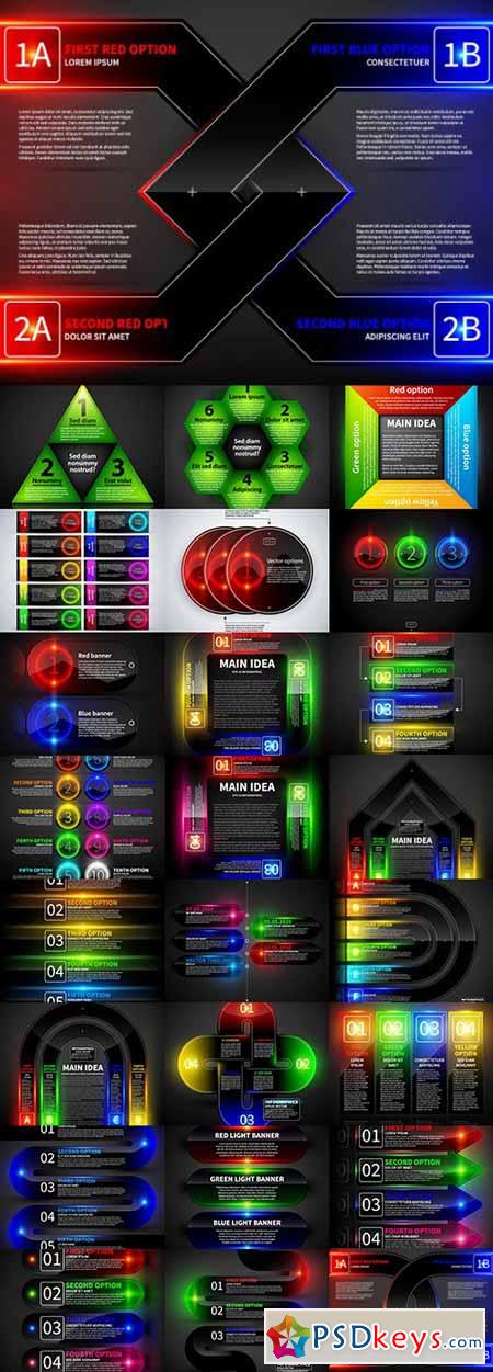 Business Options Infographic Vector 25xEPS