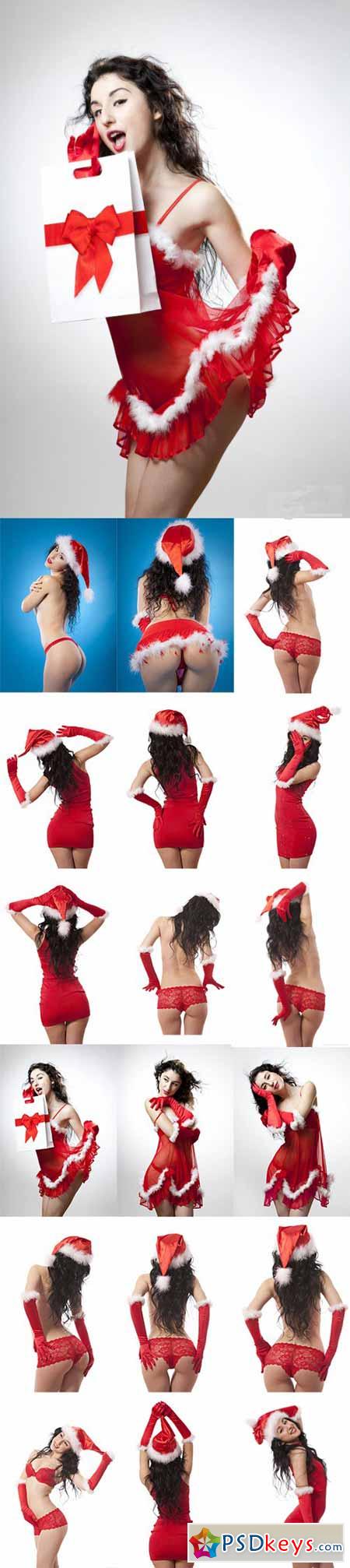 Sexy Santa Girl Stock Photo 25xJPG