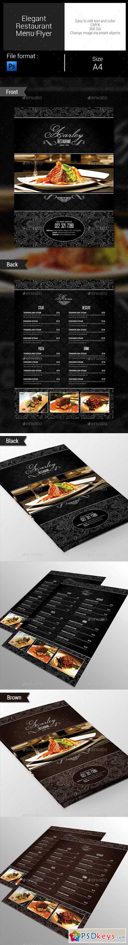 Elegant Restaurant Menu Flyer 9671212