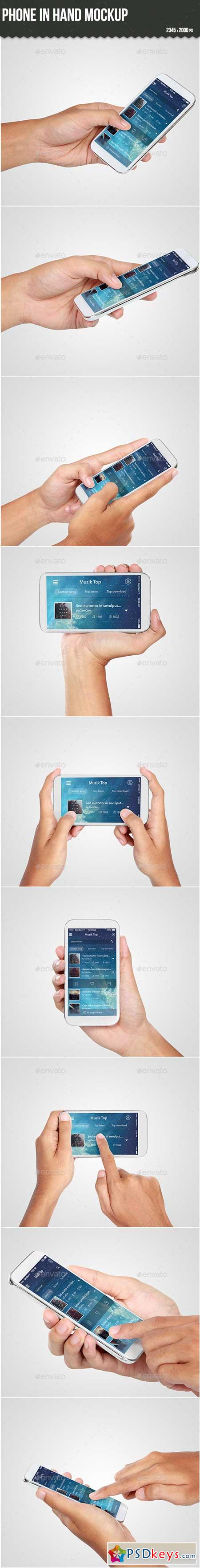 Phone in Hand Mock-up 9783814