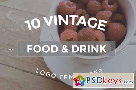 10 Food & Drink Logo Designs Bundle 97438