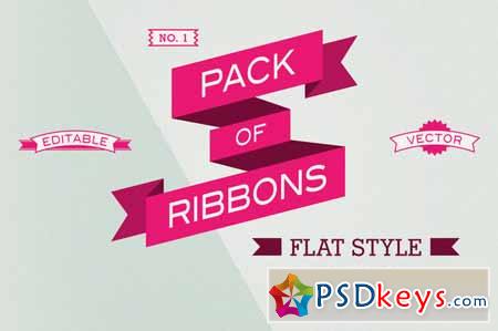 Big Pack of Ribbons #1 Flat Style 14961