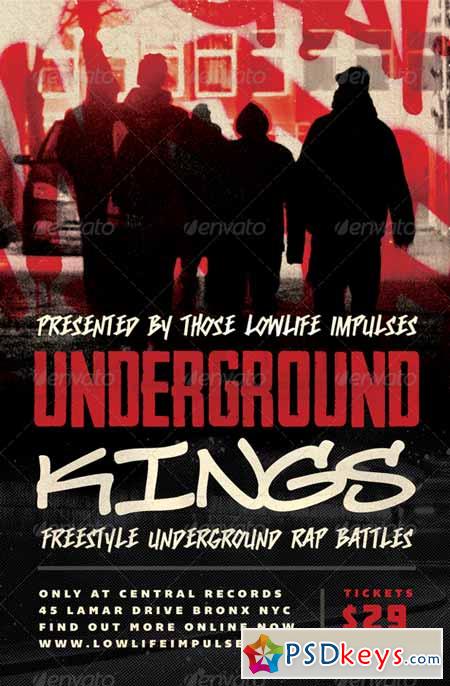 Underground Kings - Hip-Hop Flyer Template 3928355