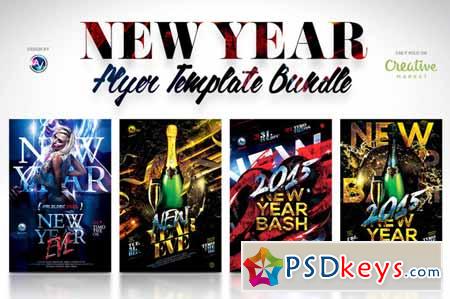 New Year Flyer Template Bundle 138017