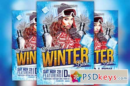 Annual Winter Bash Flyer Template 100561