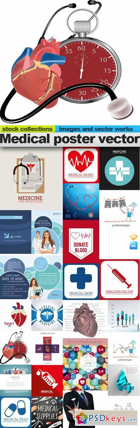 Medical poster vector 25 x EPS