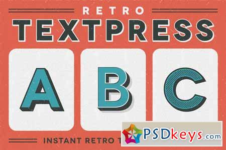 Retro Textpress – Illustrator Styles 25629
