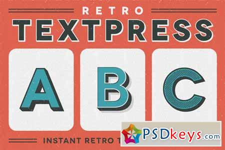 Retro Textpress  Illustrator Styles 25629