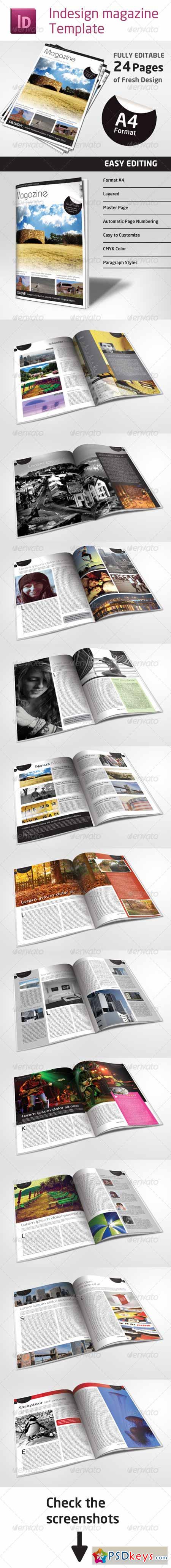 24 Pages Magazine Template in A4 Format 2399637