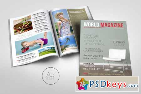 A5 Magazine Template 33991