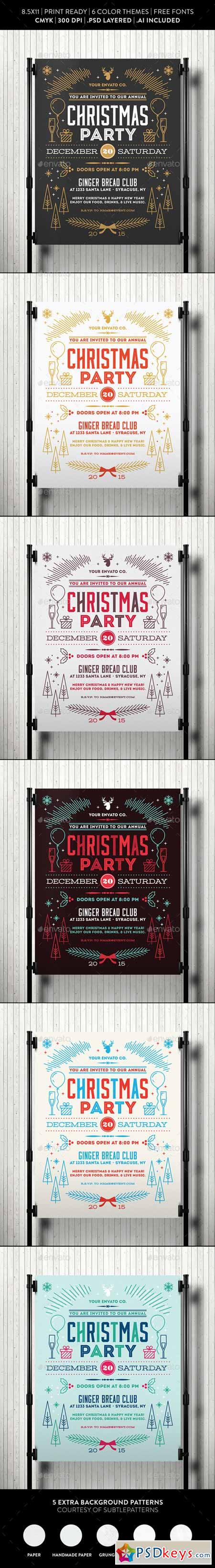 Christmas Party Flyer Template 9485861