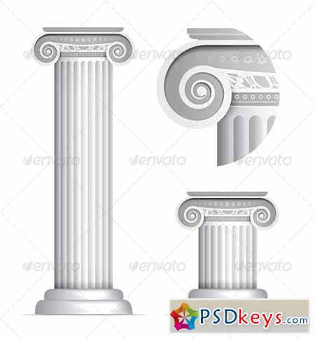 Classical Greek or Roman Ionic Column 7940518