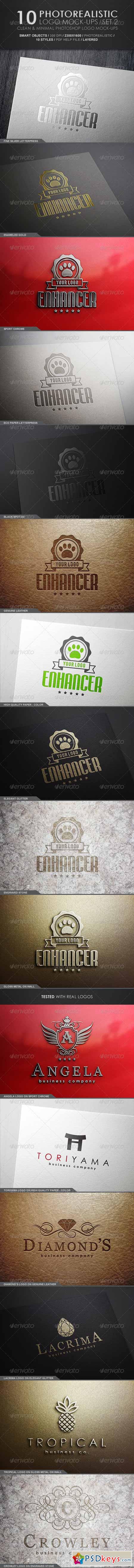 10 Photorealistic Logo Mock-Ups Set 2 4973414