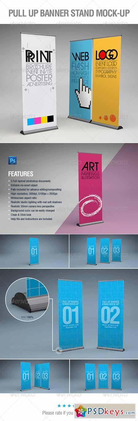 Pull-Up Banner Stand Mock-Up 5981979